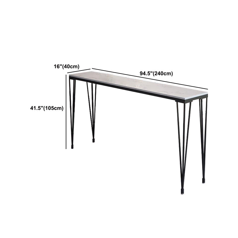 Modern 1/7 Pieces Bar Table Set Rectangle Stone Counter Table with High Stools for Cafe Clearhalo 'Bar Furniture' 'furn' 'furn_home_bar_bar_sets' 'Furniture' 'Home Bars & Bar Sets' 'home_bar_bar_sets' 'Kitchen & Dining Furniture' 5812355