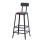 Industrial 1/7 Pieces Bar Table Set Rectangle Wood Counter Table with High Stools for Cafe