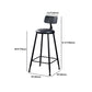 Industrial 1/7 Pieces Bar Table Set Rectangle Wood Counter Table with High Stools for Cafe