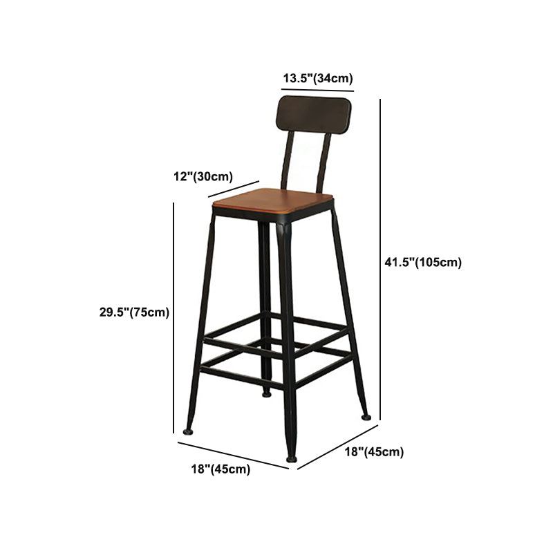 Industrial 1/7 Pieces Bar Table Set Rectangle Wood Counter Table with High Stools for Cafe
