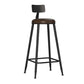 Ensemble de Table de Bar moderne 1/7 pièces, Table de comptoir rectangulaire en bois avec pour magasin de thé au lait