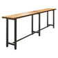 Ensemble de Table de Bar moderne 1/7 pièces, Table de comptoir rectangulaire en bois avec pour magasin de thé au lait