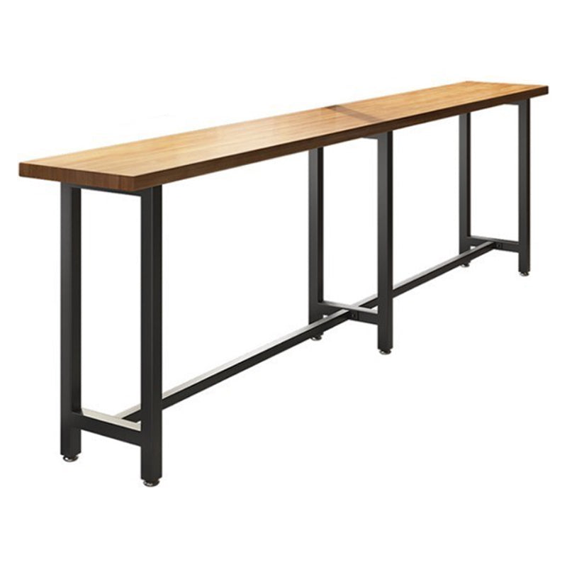Ensemble de Table de Bar moderne 1/7 pièces, Table de comptoir rectangulaire en bois avec pour magasin de thé au lait