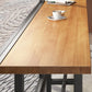 Ensemble de Table de Bar moderne 1/7 pièces, Table de comptoir rectangulaire en bois avec pour magasin de thé au lait