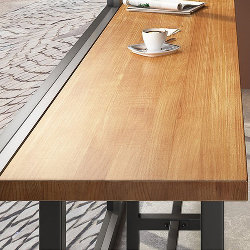 Ensemble de Table de Bar moderne 1/7 pièces, Table de comptoir rectangulaire en bois avec pour magasin de thé au lait