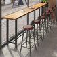 Ensemble de Table de Bar moderne 1/7 pièces, Table de comptoir rectangulaire en bois avec pour magasin de thé au lait