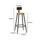 Ensemble de Table de Bar moderne 1/7 pièces, Table de comptoir rectangulaire en bois avec pour magasin de thé au lait