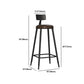 Ensemble de Table de Bar moderne 1/7 pièces, Table de comptoir rectangulaire en bois avec pour magasin de thé au lait