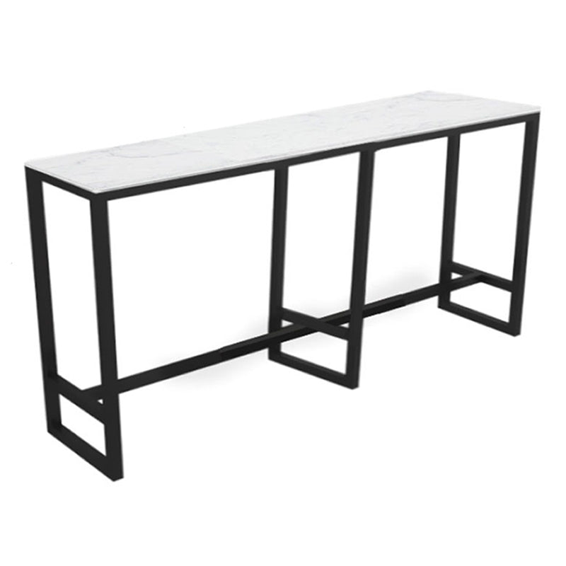 Modern 1/7 Pieces Bar Table Set Rectangle Stone Counter Table with High Stools for Balcony Clearhalo 'Bar Furniture' 'furn' 'furn_home_bar_bar_sets' 'Furniture' 'Home Bars & Bar Sets' 'home_bar_bar_sets' 'Kitchen & Dining Furniture' 5812422