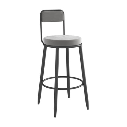 Modern 1/7 Pieces Bar Table Set Rectangle Stone Counter Table with High Stools for Balcony Grey 30"H Stool (Single) Clearhalo 'Bar Furniture' 'furn' 'furn_home_bar_bar_sets' 'Furniture' 'Home Bars & Bar Sets' 'home_bar_bar_sets' 'Kitchen & Dining Furniture' 5812425