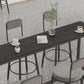 Modern 1/7 Pieces Bar Table Set Rectangle Stone Counter Table with High Stools for Balcony Clearhalo 'Bar Furniture' 'furn' 'furn_home_bar_bar_sets' 'Furniture' 'Home Bars & Bar Sets' 'home_bar_bar_sets' 'Kitchen & Dining Furniture' 5812426
