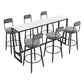 Modern 1/7 Pieces Bar Table Set Rectangle Stone Counter Table with High Stools for Balcony Clearhalo 'Bar Furniture' 'furn' 'furn_home_bar_bar_sets' 'Furniture' 'Home Bars & Bar Sets' 'home_bar_bar_sets' 'Kitchen & Dining Furniture' 5812428