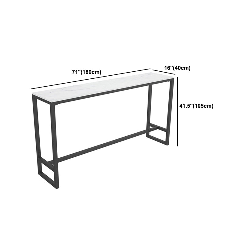 Modern 1/7 Pieces Bar Table Set Rectangle Stone Counter Table with High Stools for Balcony Clearhalo 'Bar Furniture' 'furn' 'furn_home_bar_bar_sets' 'Furniture' 'Home Bars & Bar Sets' 'home_bar_bar_sets' 'Kitchen & Dining Furniture' 5812433