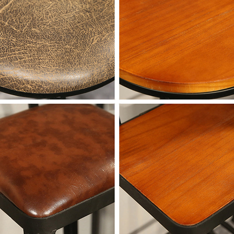 Industrial 1/9 Pieces Bar Table Set Rectangle Pine Wood Counter Table for Cafe Clearhalo 'Bar Furniture' 'furn' 'furn_home_bar_bar_sets' 'Furniture' 'Home Bars & Bar Sets' 'home_bar_bar_sets' 'Kitchen & Dining Furniture' 5812454