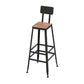 Ensemble de Table de Bar moderne 1/5 pièces, Table de comptoir rectangulaire en bois avec tabourets pour cour