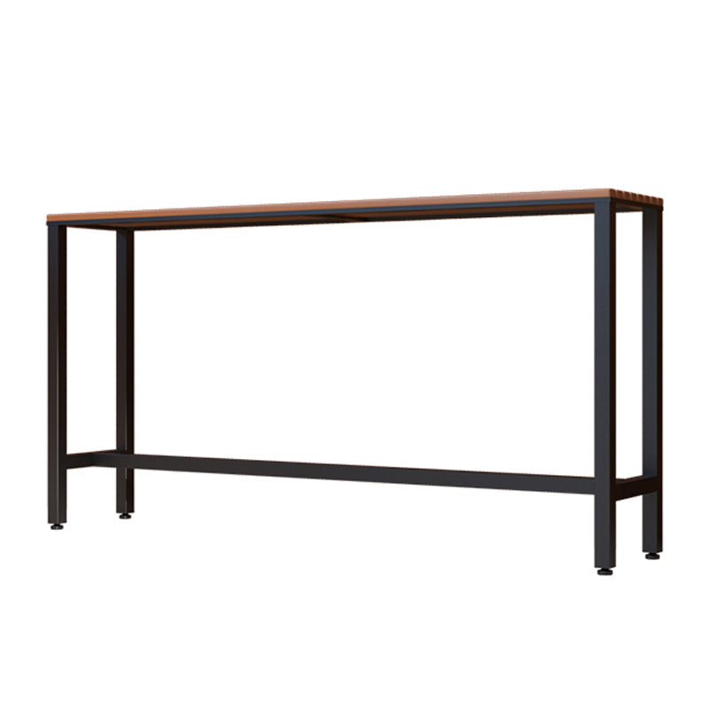Ensemble de Table de Bar moderne 1/5 pièces, Table de comptoir rectangulaire en bois avec tabourets pour cour