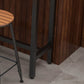 Ensemble de Table de Bar moderne 1/5 pièces, Table de comptoir rectangulaire en bois avec tabourets pour cour