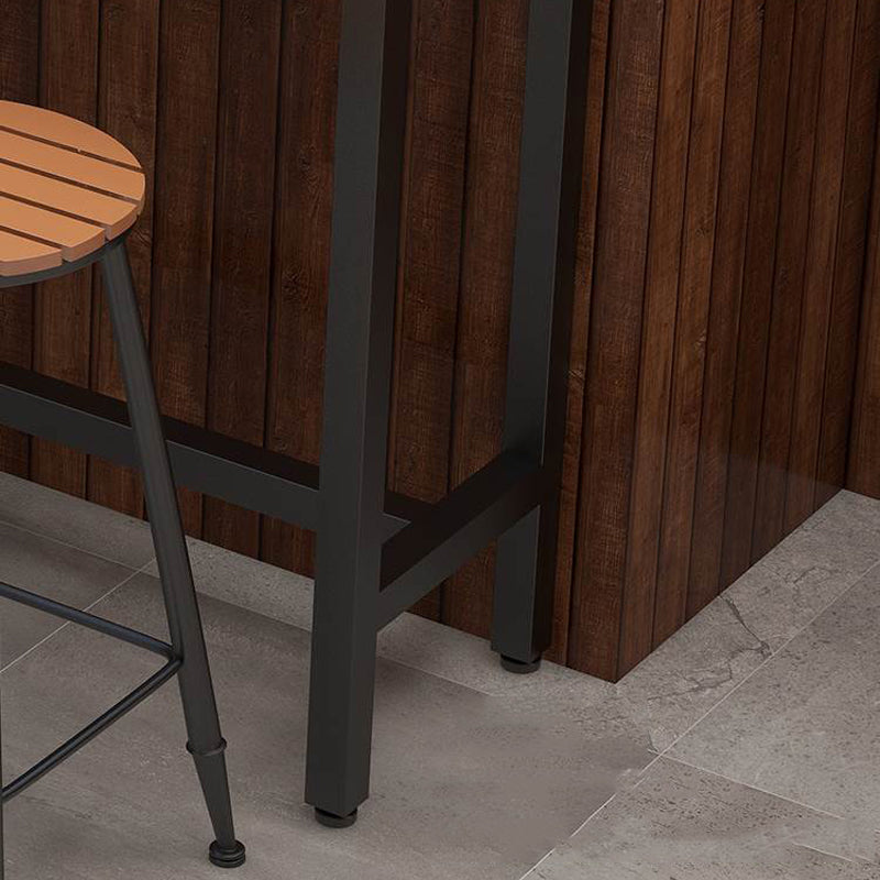 Ensemble de Table de Bar moderne 1/5 pièces, Table de comptoir rectangulaire en bois avec tabourets pour cour