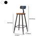Ensemble de Table de Bar moderne 1/5 pièces, Table de comptoir rectangulaire en bois avec tabourets pour cour