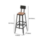 Ensemble de Table de Bar moderne 1/5 pièces, Table de comptoir rectangulaire en bois avec tabourets pour cour