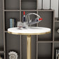Glam 1/3/5 stuks staaftafel set rond stenen aanrecht met hoge ontlasting voor café