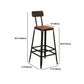 Industrial 1/4/7 Pieces Bar Table Set Rectangle Pine Wood Counter Table for Cafe