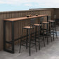 Modern 1/5 Pieces Bar Table Set Rectangle Plastic Wood Counter Table for Courtyard Clearhalo 'Bar Furniture' 'furn' 'furn_home_bar_bar_sets' 'Furniture' 'Home Bars & Bar Sets' 'home_bar_bar_sets' 'Kitchen & Dining Furniture' 5812562
