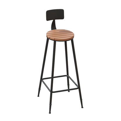 Modern 1/5 Pieces Bar Table Set Rectangle Plastic Wood Counter Table for Courtyard Black 29"H Stool (Single) Clearhalo 'Bar Furniture' 'furn' 'furn_home_bar_bar_sets' 'Furniture' 'Home Bars & Bar Sets' 'home_bar_bar_sets' 'Kitchen & Dining Furniture' 5812563