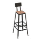 Modern 1/5 Pieces Bar Table Set Rectangle Plastic Wood Counter Table for Courtyard Brown 30"H Stool (Single) Clearhalo 'Bar Furniture' 'furn' 'furn_home_bar_bar_sets' 'Furniture' 'Home Bars & Bar Sets' 'home_bar_bar_sets' 'Kitchen & Dining Furniture' 5812564