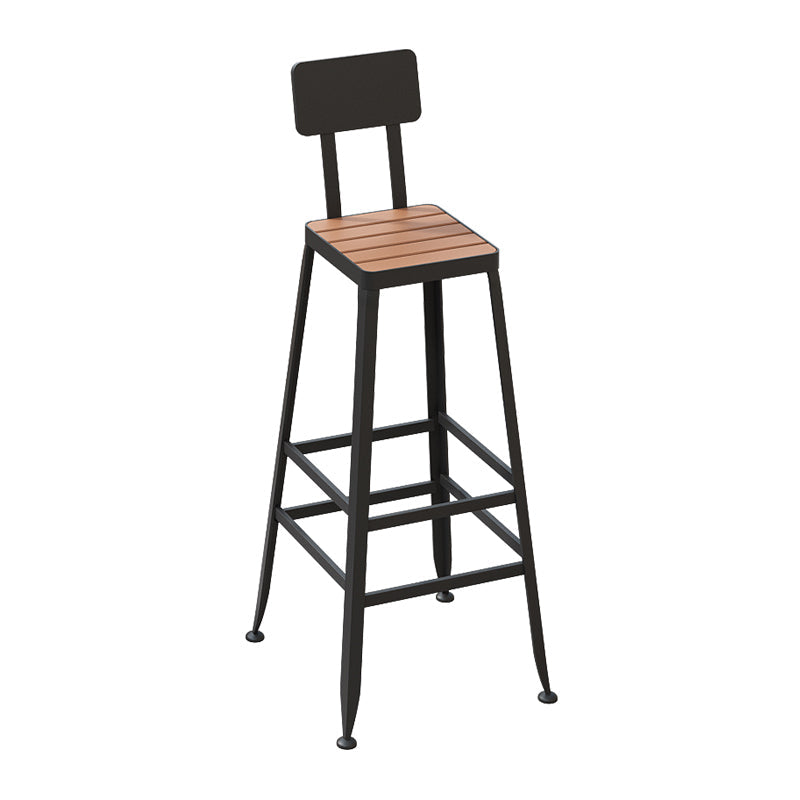 Modern 1/5 Pieces Bar Table Set Rectangle Plastic Wood Counter Table for Courtyard Brown 30"H Stool (Single) Clearhalo 'Bar Furniture' 'furn' 'furn_home_bar_bar_sets' 'Furniture' 'Home Bars & Bar Sets' 'home_bar_bar_sets' 'Kitchen & Dining Furniture' 5812564