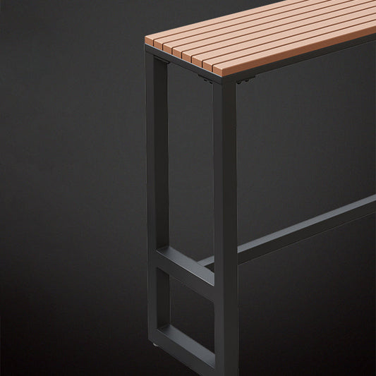 Modern 1/5 Pieces Bar Table Set Rectangle Plastic Wood Counter Table for Courtyard Clearhalo 'Bar Furniture' 'furn' 'furn_home_bar_bar_sets' 'Furniture' 'Home Bars & Bar Sets' 'home_bar_bar_sets' 'Kitchen & Dining Furniture' 5812570