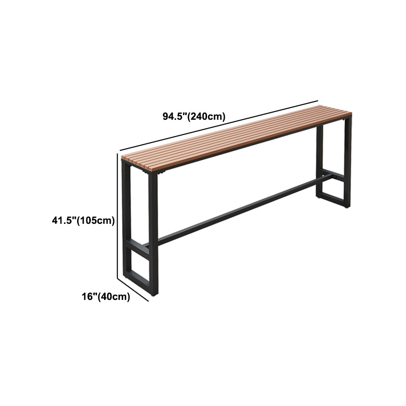 Modern 1/5 Pieces Bar Table Set Rectangle Plastic Wood Counter Table for Courtyard Clearhalo 'Bar Furniture' 'furn' 'furn_home_bar_bar_sets' 'Furniture' 'Home Bars & Bar Sets' 'home_bar_bar_sets' 'Kitchen & Dining Furniture' 5812580