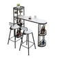 Contemporary 1/2/3 Pieces Bar Table Set Stone Bar Table with Bar Stool 3 Pieces: White Table, 2 White Stools Clearhalo 'Bar Furniture' 'furn' 'furn_home_bar_bar_sets' 'Furniture' 'Home Bars & Bar Sets' 'home_bar_bar_sets' 'Kitchen & Dining Furniture' 5812612