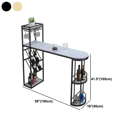 Zeitgenössische 1/2/3 Stück Stangenabtisch Steinerstange mit Barhocker