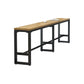 Industrial 1/7/12 Pieces Bar Table Set Rectangle Pine Wood Counter Table with High Stools Clearhalo 'Bar Furniture' 'furn' 'furn_home_bar_bar_sets' 'Furniture' 'Home Bars & Bar Sets' 'home_bar_bar_sets' 'Kitchen & Dining Furniture' 5812623