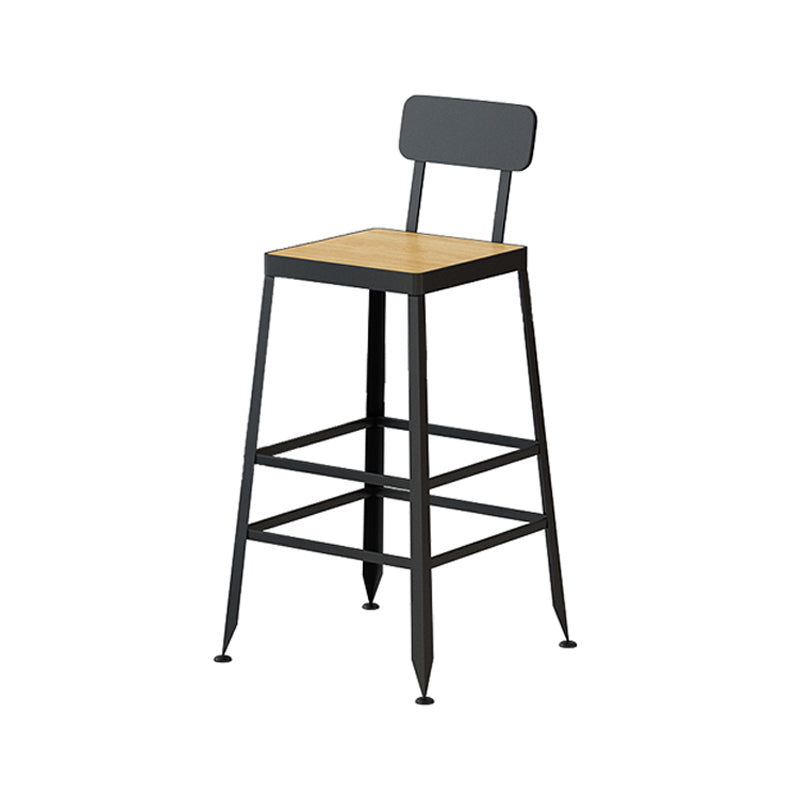 Industrial 1/7/12 Pieces Bar Table Set Rectangle Pine Wood Counter Table with High Stools Wood 30"H Stool (Single) Clearhalo 'Bar Furniture' 'furn' 'furn_home_bar_bar_sets' 'Furniture' 'Home Bars & Bar Sets' 'home_bar_bar_sets' 'Kitchen & Dining Furniture' 5812624
