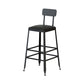 Industrial 1/7/12 Pieces Bar Table Set Rectangle Pine Wood Counter Table with High Stools Black 30"H Stool (Single) Clearhalo 'Bar Furniture' 'furn' 'furn_home_bar_bar_sets' 'Furniture' 'Home Bars & Bar Sets' 'home_bar_bar_sets' 'Kitchen & Dining Furniture' 5812626
