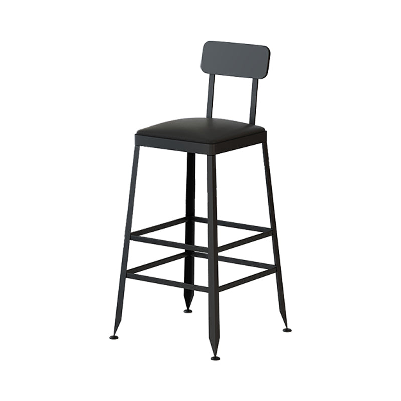 Industrial 1/7/12 Pieces Bar Table Set Rectangle Pine Wood Counter Table with High Stools Black 30"H Stool (Single) Clearhalo 'Bar Furniture' 'furn' 'furn_home_bar_bar_sets' 'Furniture' 'Home Bars & Bar Sets' 'home_bar_bar_sets' 'Kitchen & Dining Furniture' 5812626
