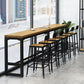 Industrial 1/7/12 Pieces Bar Table Set Rectangle Pine Wood Counter Table with High Stools Clearhalo 'Bar Furniture' 'furn' 'furn_home_bar_bar_sets' 'Furniture' 'Home Bars & Bar Sets' 'home_bar_bar_sets' 'Kitchen & Dining Furniture' 5812627