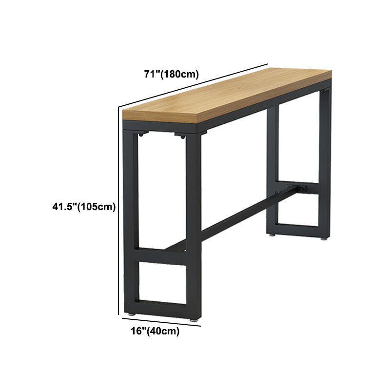 Industrial 1/7/12 Pieces Bar Table Set Rectangle Pine Wood Counter Table with High Stools Clearhalo 'Bar Furniture' 'furn' 'furn_home_bar_bar_sets' 'Furniture' 'Home Bars & Bar Sets' 'home_bar_bar_sets' 'Kitchen & Dining Furniture' 5812637