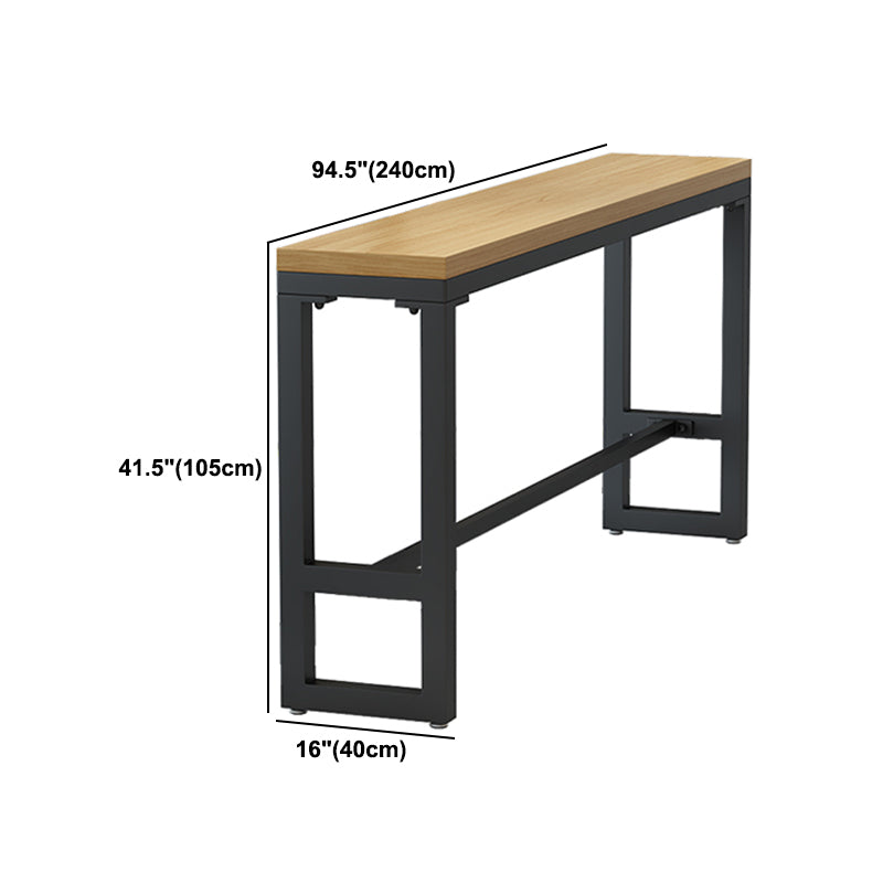 Industrial 1/7/12 Pieces Bar Table Set Rectangle Pine Wood Counter Table with High Stools Clearhalo 'Bar Furniture' 'furn' 'furn_home_bar_bar_sets' 'Furniture' 'Home Bars & Bar Sets' 'home_bar_bar_sets' 'Kitchen & Dining Furniture' 5812640