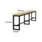 Industrial 1/7/12 Pieces Bar Table Set Rectangle Pine Wood Counter Table with High Stools Clearhalo 'Bar Furniture' 'furn' 'furn_home_bar_bar_sets' 'Furniture' 'Home Bars & Bar Sets' 'home_bar_bar_sets' 'Kitchen & Dining Furniture' 5812644