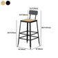 Industrial 1/7/12 Pieces Bar Table Set Rectangle Pine Wood Counter Table with High Stools Clearhalo 'Bar Furniture' 'furn' 'furn_home_bar_bar_sets' 'Furniture' 'Home Bars & Bar Sets' 'home_bar_bar_sets' 'Kitchen & Dining Furniture' 5812647