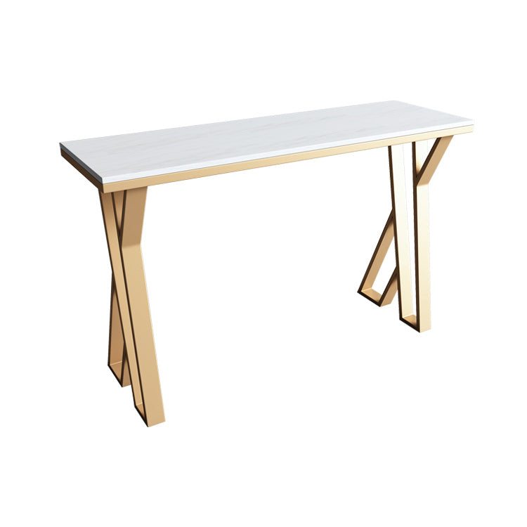 Contemporary 1/2/3/5/7 Pieces Bar Table Set Rectangle Stone Bar Table with Bar Stool White 71"L x 18"W Clearhalo 'Bar Furniture' 'furn' 'furn_home_bar_bar_sets' 'Furniture' 'Home Bars & Bar Sets' 'home_bar_bar_sets' 'Kitchen & Dining Furniture' 5812649