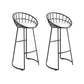 Contemporary 1/2/3/5/7 Pieces Bar Table Set Rectangle Stone Bar Table with Bar Stool Black 30"H Stools (Set of 2) Clearhalo 'Bar Furniture' 'furn' 'furn_home_bar_bar_sets' 'Furniture' 'Home Bars & Bar Sets' 'home_bar_bar_sets' 'Kitchen & Dining Furniture' 5812655