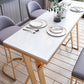 Contemporary 1/2/3/5/7 Pieces Bar Table Set Rectangle Stone Bar Table with Bar Stool Clearhalo 'Bar Furniture' 'furn' 'furn_home_bar_bar_sets' 'Furniture' 'Home Bars & Bar Sets' 'home_bar_bar_sets' 'Kitchen & Dining Furniture' 5812657