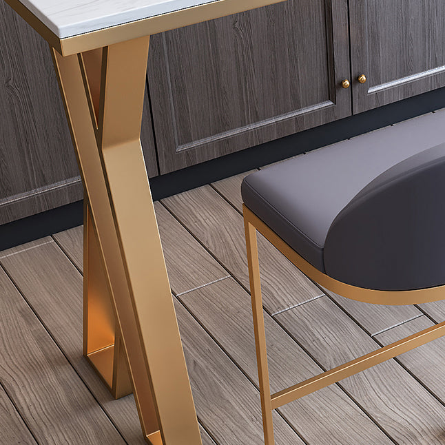 Contemporary 1/2/3/5/7 Pieces Bar Table Set Rectangle Stone Bar Table with Bar Stool Clearhalo 'Bar Furniture' 'furn' 'furn_home_bar_bar_sets' 'Furniture' 'Home Bars & Bar Sets' 'home_bar_bar_sets' 'Kitchen & Dining Furniture' 5812658