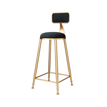 Glam 1/3 Pieces Bar Table Set Rectangle Stone Counter Table with High Stools for Cafe Black 30"H Stool (Single) Clearhalo 'Bar Furniture' 'furn' 'furn_home_bar_bar_sets' 'Furniture' 'Home Bars & Bar Sets' 'home_bar_bar_sets' 'Kitchen & Dining Furniture' 5812675