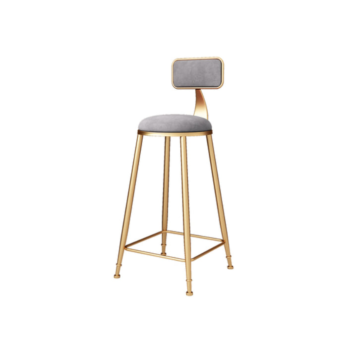 Glam 1/3 Pieces Bar Table Set Rectangle Stone Counter Table with High Stools for Cafe Grey 30"H Stool (Single) Clearhalo 'Bar Furniture' 'furn' 'furn_home_bar_bar_sets' 'Furniture' 'Home Bars & Bar Sets' 'home_bar_bar_sets' 'Kitchen & Dining Furniture' 5812676