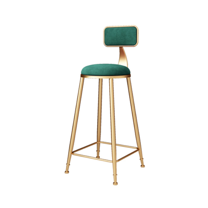 Glam 1/3 Pieces Bar Table Set Rectangle Stone Counter Table with High Stools for Cafe Green 30"H Stool (Single) Clearhalo 'Bar Furniture' 'furn' 'furn_home_bar_bar_sets' 'Furniture' 'Home Bars & Bar Sets' 'home_bar_bar_sets' 'Kitchen & Dining Furniture' 5812680
